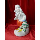 Статуэтка Юный лыжник, - Целый, клеймо Олевск (редкость)