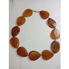 Колье из Сердолика . Распродажа винтажный бижутерии с натуральными камнями .