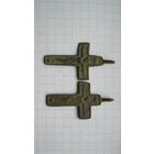 Два однотипных католических крестика. Бронза, литье.