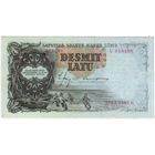 Латвия. 10 лат 1937 г. серия U 018498. СОСТОЯНИЕ!!!  EF-aUNC