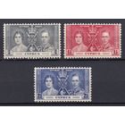 2.BrKS. Великобритания. Колонии. Кипр. Коронация Георга VI и Елизаветы. 1937 г. Полная серия. Mi.##133-135.