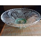 Винтажная хрустальная ваза - фруктовница или конфетница на металлической ножке