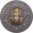 RARE Острова кука 20 долларов 2022г. "Гробница Тутанхамона 1922 год". 24К Gold. Монета в капсуле; шикарном подарочном футляре; номерной сертификат; коробка. СЕРЕБРО 93,30гр.(3 oz).