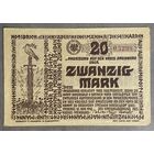 Банкнота 20 марок 1918 год. Штайнбург. Веймарская республика.