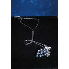 Колье женское с жемчужной подвеской-"Чёрный Виноград"-новое-Италия!