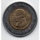 МЕКСИКАНСКИЕ СОЕДИНЁННЫЕ ШТАТЫ. 5 ПЕСО 2008. Карлос Мария де Бустаманте. Двухсотлетие независимости. БИМЕТАЛЛ
