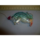 Ёлочная игрушка. Крокодил с телефоном. Картонаж 40-ые гг. СССР