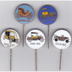 Автомобили: Vauxhall (1904); Руссо-Балт (1907); Ford (1908); Packard (1913); и ГАЗ-А (1932).