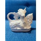 Редкая! Фарфор. Статуэтка "Корова" (Бык)  рельефный рисунок  ДФЗ  Винтаж!  АУКЦИОН не с рубля без МПЦ.