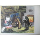 ЧИСТАЯ ОТКРЫТКА. СССР. изд. "СОВЕТСКИЙ ХУДОЖНИК".Ю.А. ВАСНЕЦОВ "С.Я. МАРШАК "КОШКИН ДОМ ". 1958 г