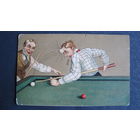 Почтовая карточка "Бильярд" (Германия)