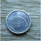 Werty71 Фиджи 50 центов 2012 Парусная лодка корабль парусник Рыба