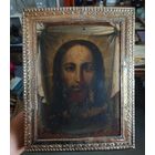 Икона Спас Нерукотворный. 19 век. Серебряная басма вес 130 грамм-84 пр.