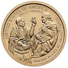 1 доллар 2026 США Айова. Сакагавея, Индианка, Полли Купер – Индейцы онейда на Велли-Фордж UNC двор P