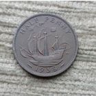 Werty71 Великобритания 1/2 пенни 1938 Корабль Георг 6