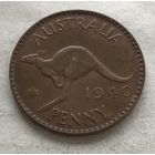 Австралия 1 пенни 1940 Георг VI (Мельбурн - без точки) - пореже!