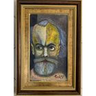 Акулов В.И. Автопортрет в образе Николая II, 2007г. Оргалит, масло. Размер 45х66 см.