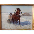 Картина Зима Бобрович .А 2012г холст масло