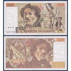 Франция, 100 франков 1986 г., P-154b (H, живописец Делакруа), VG