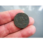 Деньга 1731г.(1 черта) КРАСИВЫЙ ПЕРЕЧЕКАН (с копейки Петра-I).