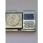 50 центов США 1943 года (Walking Liberty Half Dollar). Серебро 900 пробы. Sm45454.