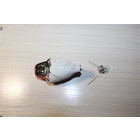 Стеклянная, ёлочная игрушка "Домик", времён СССР, диаметр 8.5 см.