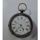 Карманные часы 18-го века Швейцария. Серебро 935 пр. Диаметр часов 5.5см. Не исправные.
