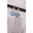 Винтажные серьги из муранского стекла в виде сердечка