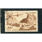 Французский Алжир. Авиапочта. Самолет над городом Эль Кантара