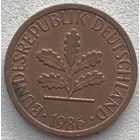 Германия 1 пфенниг 1986 г. J