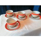 Чайная пара 4 персоны, Барановский фарфоровый завод, СССР