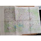 Склейка 2-х карт Генерального штаба СССР. 1:200000. Барановичи и Слуцк. 1980-е.