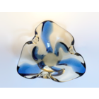 Конфетница вазочка Чехия цветное стекло винтаж 16см