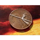 Республика Беларусь (РБ). 2 копейки 2009. Брак, разворот (поворот). (3). Торг.