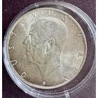 2 кроны Швеция Король  Густав 5 1938г 300 лет поселению Делавер