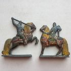 Богатыри, рыцари, всадники металлические. Цена за 2 штуки. Советские солдатики. СССР