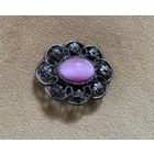 Брошь Кельтская вставки под розовый кварц  Англия 60-е