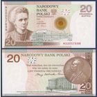 Польша, 20 злотых 2011 г, P-A184 (MS, памятная - столетие со дня присуждения Нобелевской премии Марии Кюри, в буклете), UNC