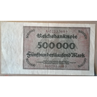 Германия, 500000 марок 1923 год, Ro.87b DEU-99b, #8; # на АВ и РВ, дважды