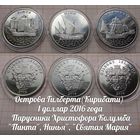 Острова Гилберта(Кирибати) 1 доллар 2016 Парусники Христофора Колумба Пинта, Нинья, Святая Мария