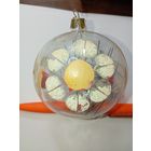 Ёлочная игрушка -  Шарик  ручная роспись  . СССР . С рубля
