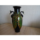 Ваза "Павлины",латунь,роспись, Индия времен СССР, высота 27 см