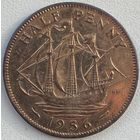 Великобритания 1/2 пенни 1956 г.