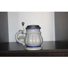 Фарфорово-керамический, пивной бокал с металлической крышкой, клеймо, Германия.