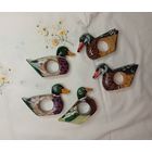 Кольца для салфеток деревянные в виде уток, Германия