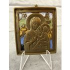 Икона Богоматерь Тихвинская БРОНЗА. Пять цветов эмали. Распродажа коллекции!!!