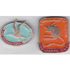 Розовая чайка и гребнепалый тушканчик. (Остался 1 значок).