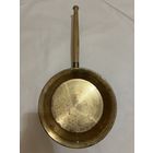 Латунный таз с ручкой Кольчугино. Клеймо с глухарем. Верх 35 см. низ 27 см. Высота 8,5 см.