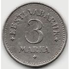 ЭСТОНСКАЯ РЕСПУБЛИКА. ПЕРВАЯ РЕСПУБЛИКА. 3 МАРКИ 1922. НЕЧАСТАЯ
