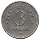 ЭСТОНСКАЯ РЕСПУБЛИКА. ПЕРВАЯ РЕСПУБЛИКА. 3 МАРКИ 1922. НЕЧАСТАЯ